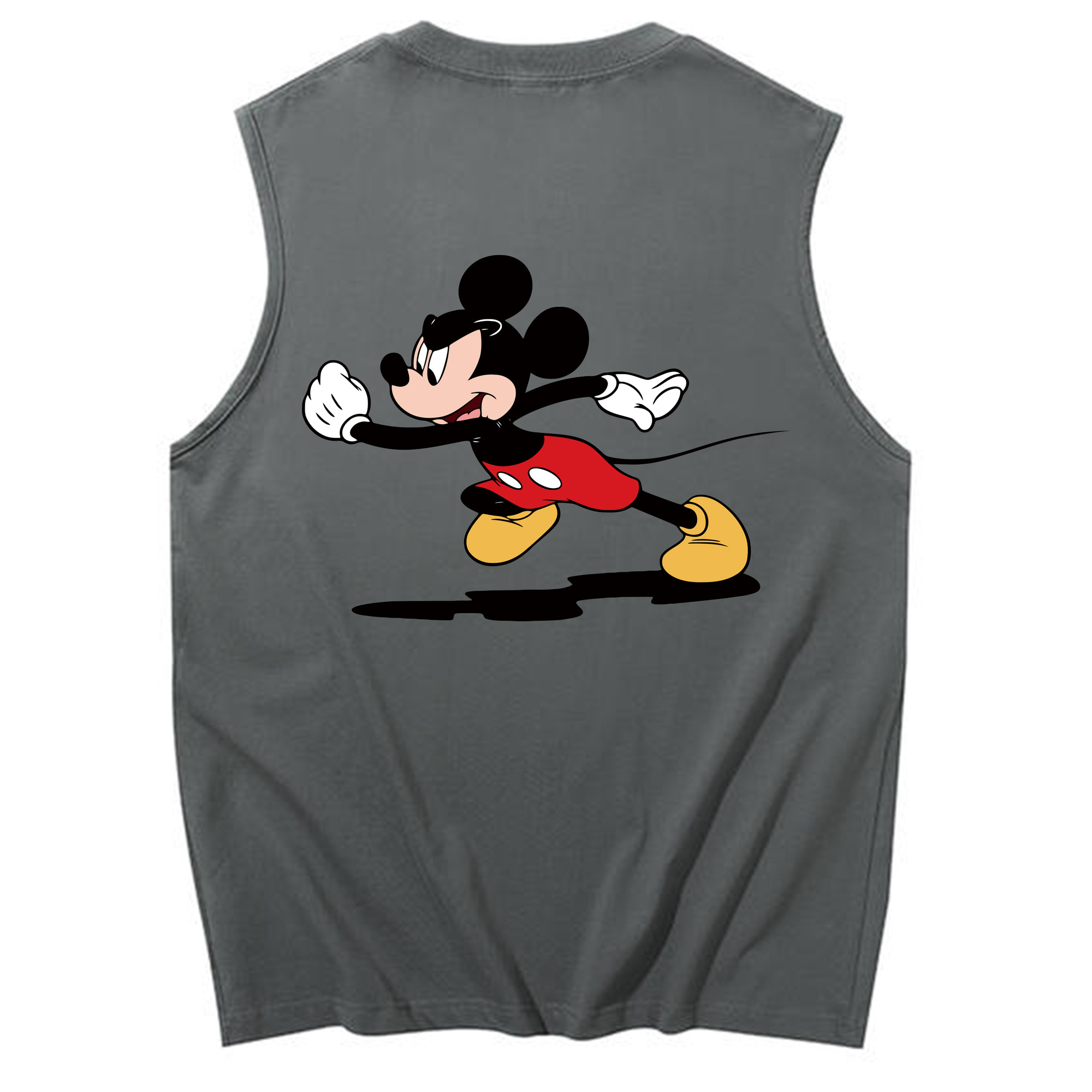 ミッキーマウス Mickey Mouse コットン100％タンクトップ（背面プリント）